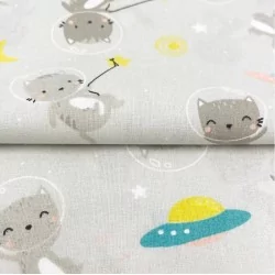 Fabric Cat in Space Cotton | Wolf Fabrics