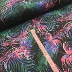 Multicoloured Palm Leaves Fabric Cotton | Wolf Fabrics