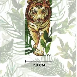 Tiger in the Jungle Fabric Cotton | Wolf Fabrics