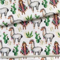 Lama cotton fabric and small Indian | Wolf Fabrics