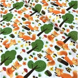 Fox in the Forest fabric