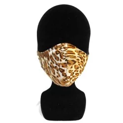 Masque protection barrière leopard design à la mode réutilisable AFNOR | Wolf Fabrics