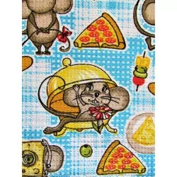 Tea Towel The Mice Feast Honeycomb Fabric | Wolf Fabrics