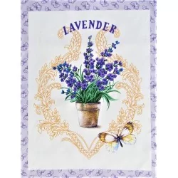 Tea Towel Pot of Lavender | Wolf Fabrics