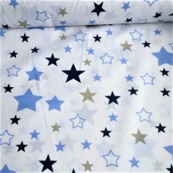 Fabric blue and grey stars
