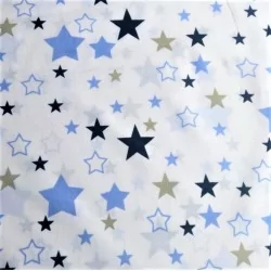 Star Cloth Cotton Blue and Grey | Wolf Fabrics