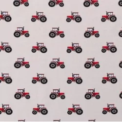 Jersey Fabric Tractor Red | Wolf Fabrics