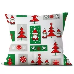 Christmas Santa Claus and Christmas tree Fabric Cotton | Wolf Fabrics