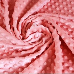 Minky fabric Salmon Pink  |Wolf Fabrics