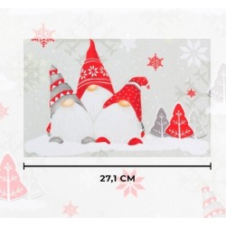 Fabric Cotton Elves Red and Grey Beanies | Wolf Fabrics
