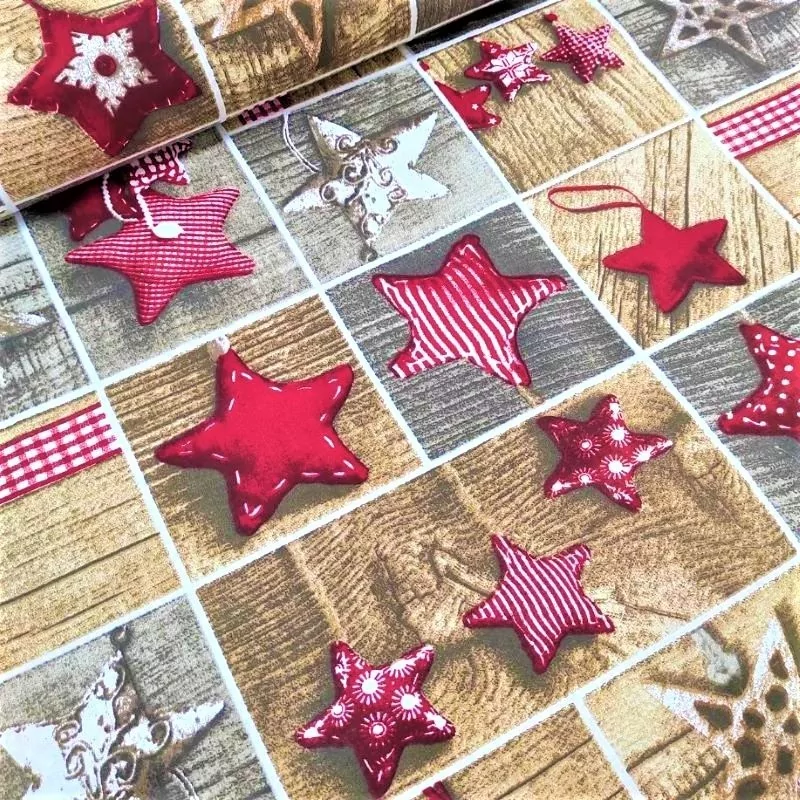 Christmas Patchwork Star Fabric | Wolf Fabrics
