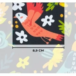 Fabric cotton Birds and Flowers | Wolf Fabrics