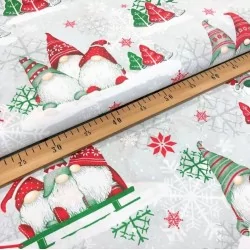 Fabric Christmas Elves Red and Green Beanies | Wolf Fabrics