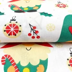 Christmas Elves Fabric Cotton | Wolf Fabrics