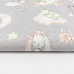 Rabbit and the Moon Fabric Cotton | Wolf Fabrics