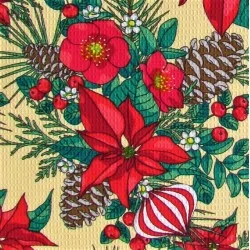 Christmas Star Flower Holiday Tea Towel | Wolf Fabrics