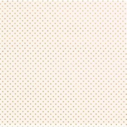 Fabric Cotton Golden Little Dots Off White Background | Wolf Fabrics