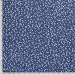 Fabric Jean light blue stretch printed anchors | Wolf Fabrics