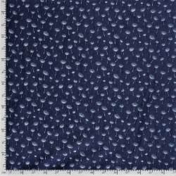 Fabric Dark blue Jean denim dandelion |  Wolf Fabrics