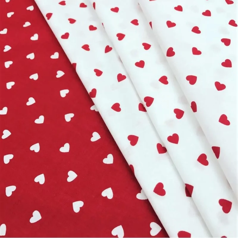 Red hearts - MB Fabrics Online Shop