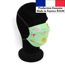 Masque protection léger Chouette pour l'été réutilisable AFNOR Made in Fayence | Wolf Fabrics