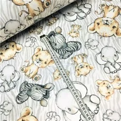 Fabric Cotton Safari animals | Wolf Fabrics
