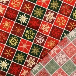 Fabric CottonGolden Snowflake Patchwork | Wolf Fabrics