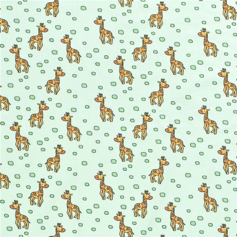 Cotton Fabric Jersey Small Giraffe | Wolf Fabrics