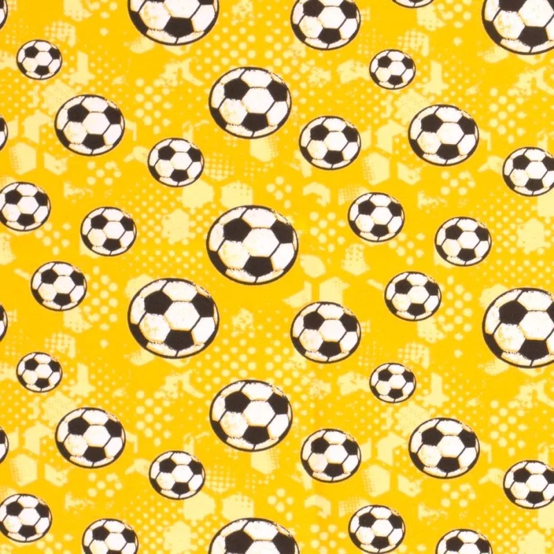 Fabric Jersey Soccer Football yellow background| Wolf Fabrics