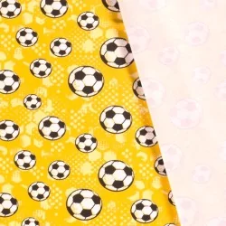 Fabric Jersey Cotton Soccer Football yellow background| Wolf Fabrics
