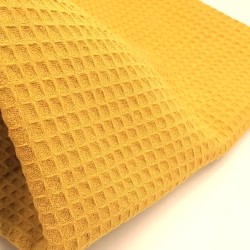 Honeycomb Fabric Mustard Color | Wolf Fabrics