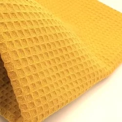 Honeycomb Fabric Mustard Color | Wolf Fabrics