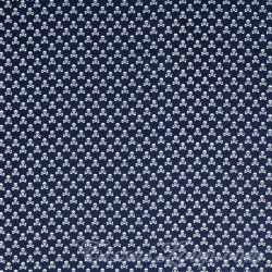 Fabric Cotton skulls and crossbones navy blue background | Wolf Fabrics