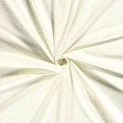 Fabric Cotton Golden Little Dots 2mm Off White Background | Wolf Fabrics