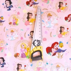 Fabric Disney Princess Pink Background | Wolf Rabrics
