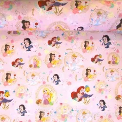 Fabric Disney Princess Pink Background | Wolf Rabrics