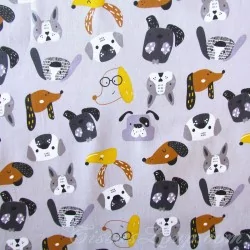 Fabric Cotton Dog Heads | Wolf Fabrics
