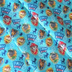 Fabric Cotton Paw Patrol Blue Background | Wolf Fabrics