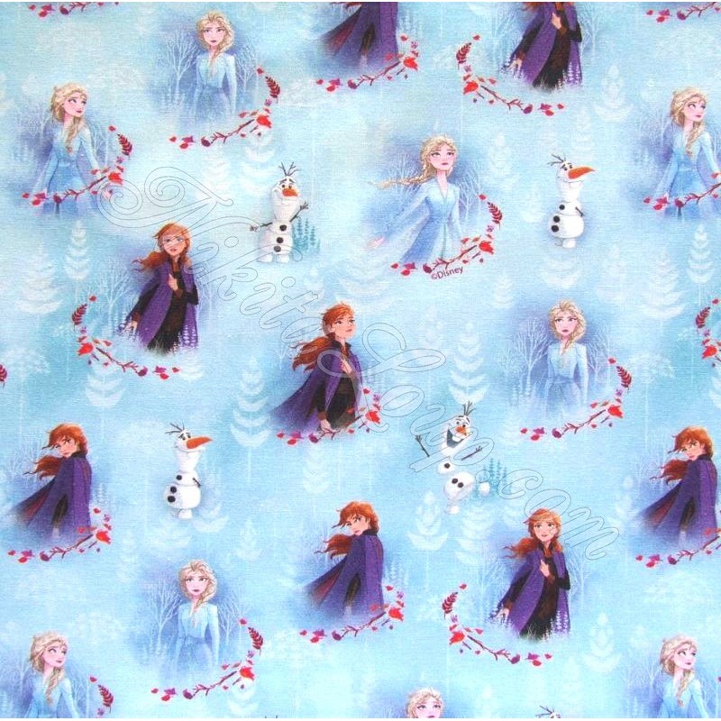 Fabric Frozen The snow queen Anna and Elsa  Disney | Wolf Fabrics