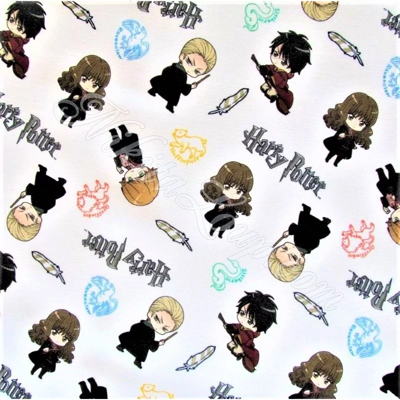 Fabric Cotton Harry potter white background | Wolf Fabrics