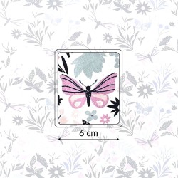 Fabric Cotton Flowers and Butterflies | Wolf Fabrics