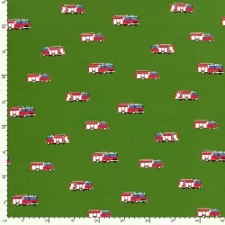 Fabric Jersey Cotton Fire Truck | Wolf Fabric