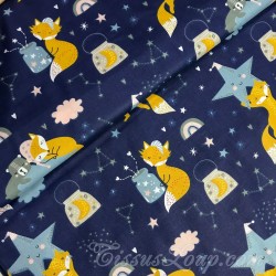 Fabric Cotton Fox and Star | Wolf Fabrics