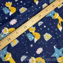 Fabric Cotton Fox and Star | Wolf Fabrics