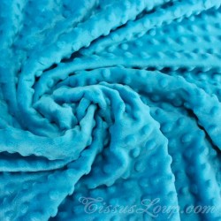 Minky fabric Turquoise Blue |Wolf Fabrics