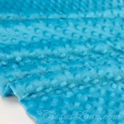 Minky fabric Turquoise Blue |Wolf Fabrics