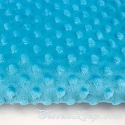 Minky fabric Turquoise Blue |Wolf Fabrics