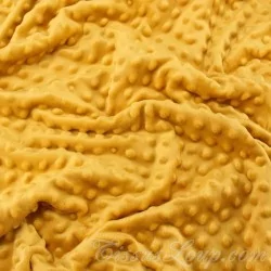 Minky fabric Mustard color | Wolf Fabrics