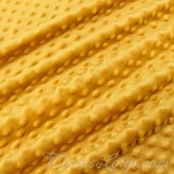 Minky fabric Mustard color | Wolf Fabrics