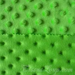 Minky fabric Parrot Green |Wolf Fabrics